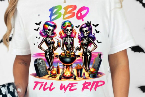 Bring Spooky Summer Vibes to Life with Skeleton Beach BBQ PNG