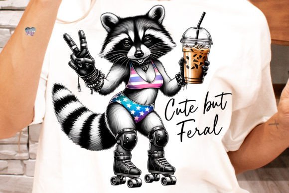Cute but Feral Raccoon PNG Coffee: A Unique Digital Asset for Creative Projects