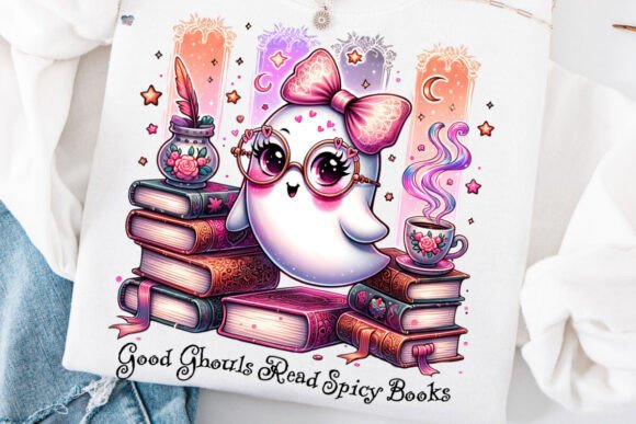 Good Ghouls Read Spicy Books PNG for Designers