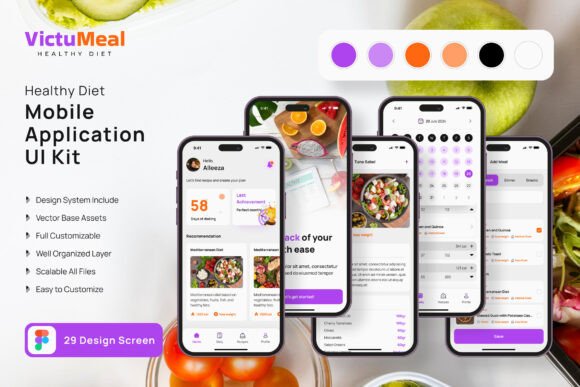 Healthy Diet App Mobile UI Kit Review