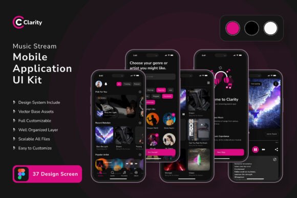 Music Stream App Mobile UI KIT: Build Better Apps Faster