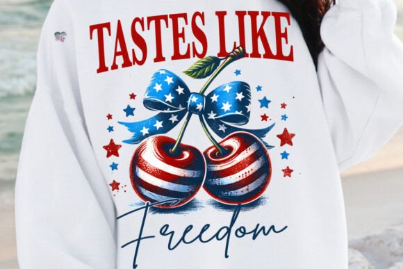 Patriotic America Cherries PNG Design