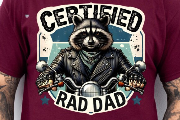 Rad Dad Raccoon Biker PNG: A Versatile Asset for Creators