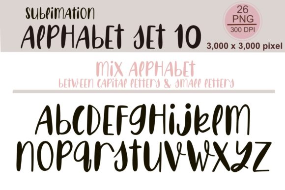 Sublimation Alphabet Set 10