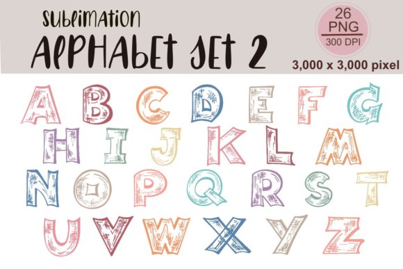 Sublimation Alphabet Set 2: Bold Street Art for Creative Projects