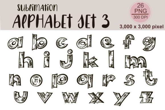 Sublimation Alphabet Set 3: A Versatile Digital Asset for Creators and Small Businesses