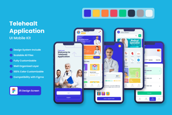 Telehealt App Mobile UI KIT